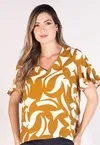 Blusa Dwz Manga Curta Estampada