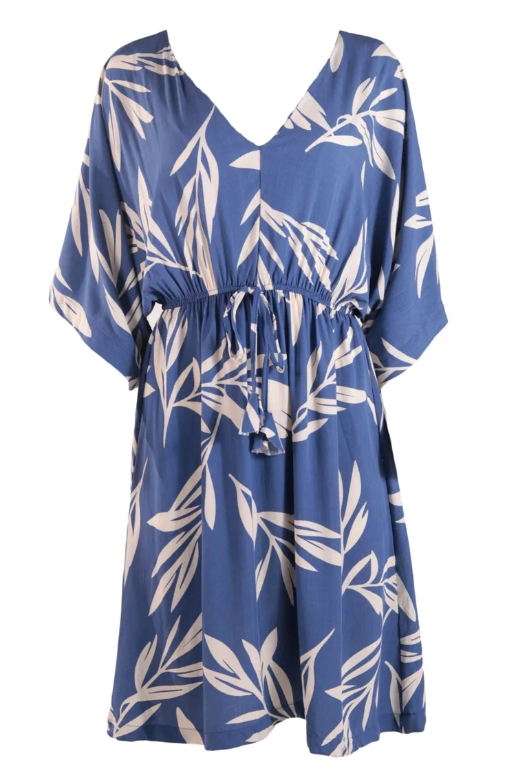 Vestido Dwz Manga Ampla Curto Estampado