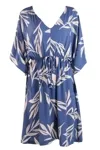 Vestido Dwz Manga Ampla Curto Estampado