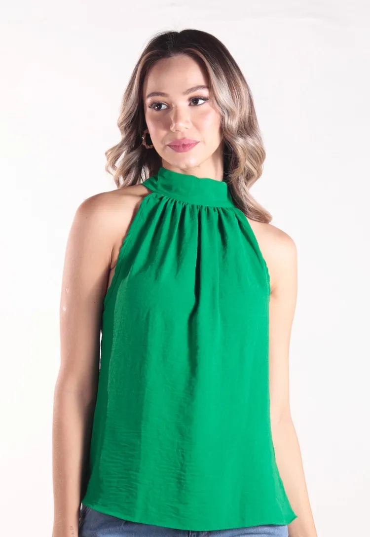 Blusa Dwz Gola Alta com Amarracoes