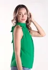 Blusa Dwz Gola Alta com Amarracoes