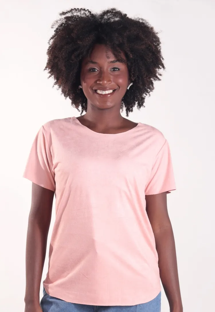 Blusa Dwz Suede Manga Curta