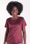 Blusa Dwz Suede Manga Curta