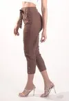 Calca Dwz Pantacourt de Linho com Botoes