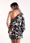 Macaquinho Dwz Estampado de um Ombro