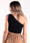 Cropped Dwz Tricot um Ombro