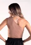 Cropped Dwz Tricot um Ombro