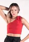 Cropped Dwz Tricot um Ombro