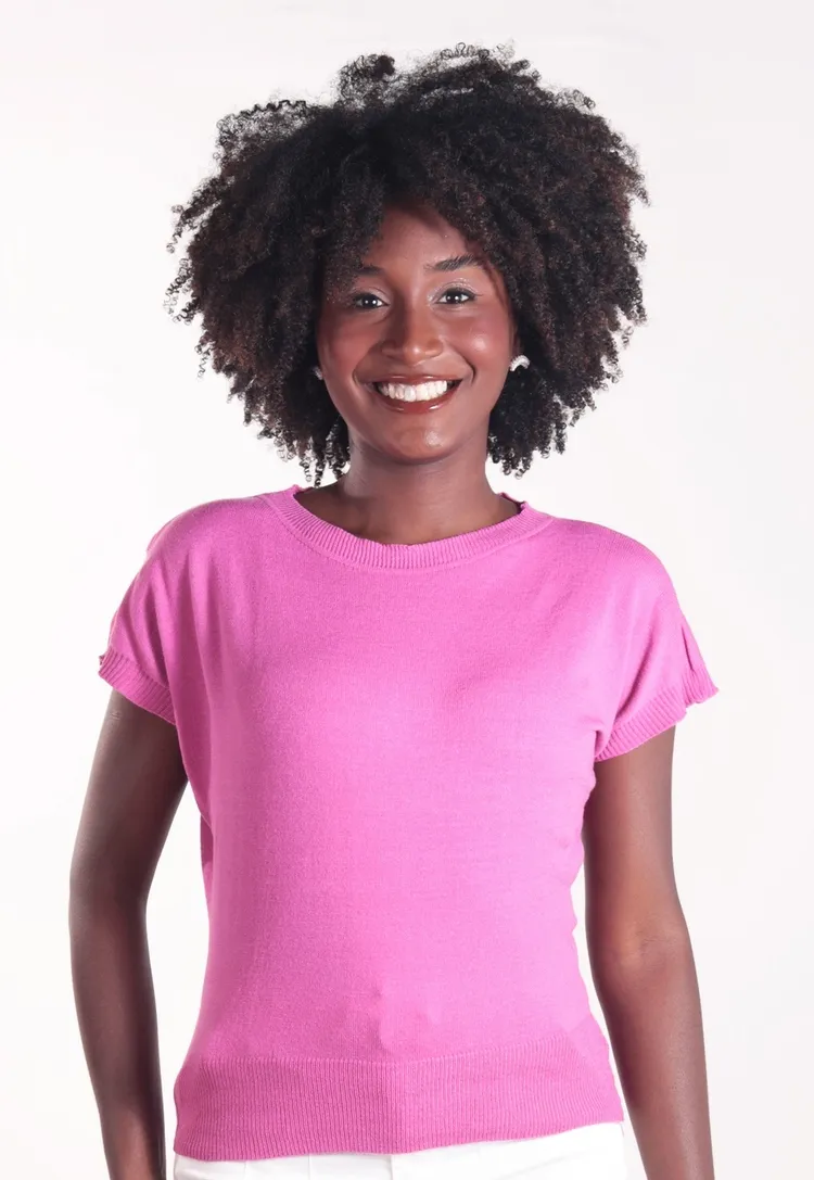 Blusa Dwz Tricot Manga Curta