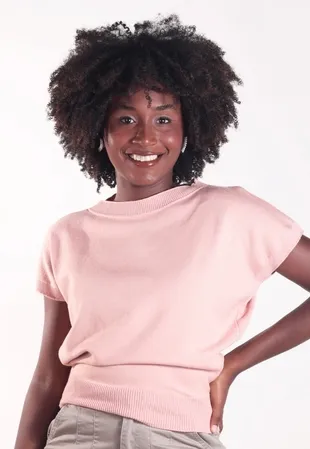 Blusa Dwz Tricot Modal Manga Curta