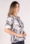 Blusa Dwz Estampada Manga Curta com Botao
