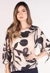 Blusa Dwz Estampada mg 3/4 Amarracao