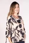 Blusa Dwz Estampada mg 3/4 Amarracao