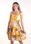 Vestido Dwz Curto com Alcas Estampado