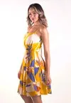 Vestido Dwz Curto com Alcas Estampado