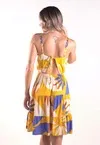 Vestido Dwz Curto com Alcas Estampado