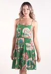 Vestido Dwz Curto com Alcas Estampado
