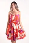Vestido Dwz Curto com Alcas Estampado