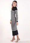 Vestido Dwz Tricot Modal Listrado