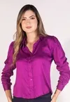 Camisa Dwz Cetim Manga Longa