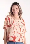 Blusa Dwz Estampada com Bolso