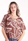 Blusa Dwz Estampada com Bolso