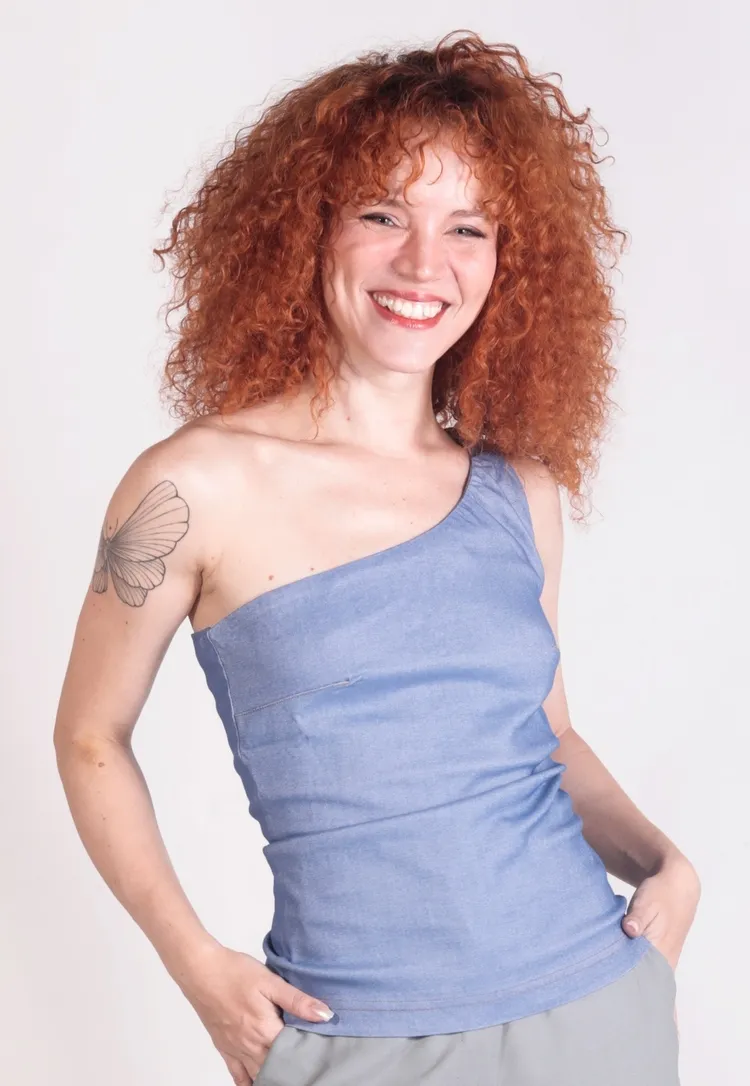 Blusa Dwz um Ombro Jeans