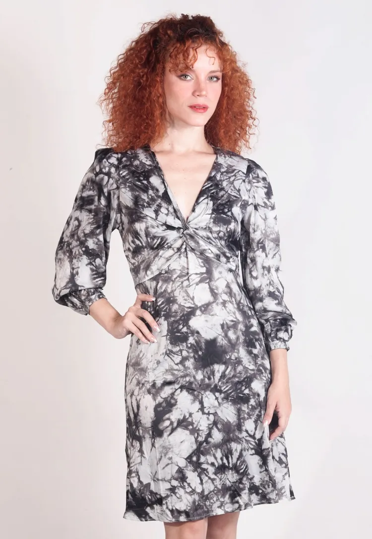 Vestido Dwz Manga LOnga Estampa Marmorizado