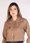 Camisa Dwz Cropped Com Bolso De Linho