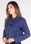 Camisa Dwz Cropped Com Bolso De Linho