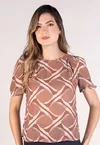 Blusa Dwz Estampada Manga Princesa