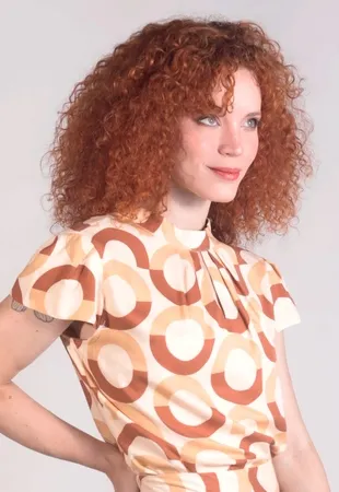 Blusa Dwz Manga Curta Estampada