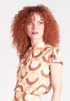 Blusa Dwz Manga Curta Estampada
