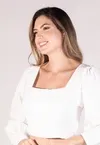 Cropped Dwz Manga Longa com Bojo