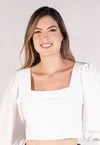 Cropped Dwz Manga Longa com Bojo