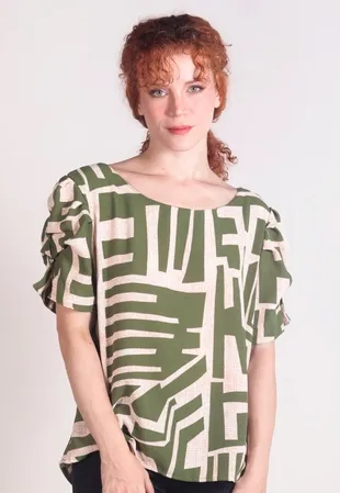 Blusa Dwz Estampada Manga Princesa