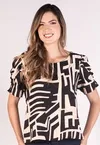 Blusa Dwz Estampada Manga Princesa