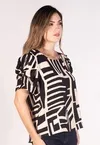 Blusa Dwz Estampada Manga Princesa