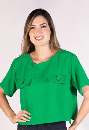 Blusa Dwz Lisa com Bolso Frontal