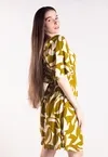 Vestido Dwz Lastex nas Costas Estampada