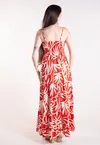 Vestido Dwz Longo Estampado com Lastex