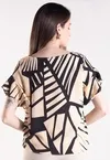 Blusa Dwz Estampada Manga Babado
