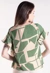 Blusa Dwz Estampada Manga Babado
