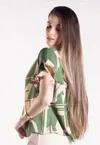 Blusa Dwz Estampada Manga Babado