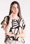 Blusa Dwz Estampada Manga Babado