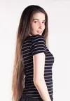 Blusa Dwz Malha Listrada com Manga