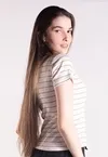 Blusa Dwz Malha Listrada com Manga