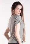 Blusa Dwz Malha Listrada Manga Dobrada
