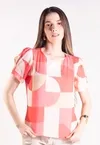 Blusa Dwz Manga Curta Estampada