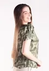 Blusa Dwz Manga Curta Estampada